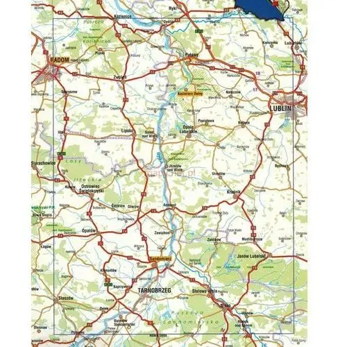 Mapa - małopolski przełom wisły 1:150 000
