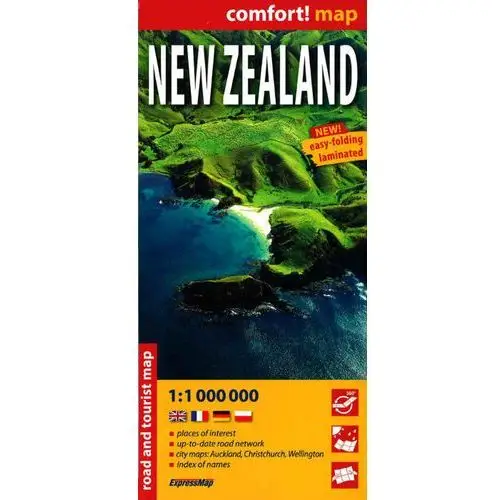Mapa turystyczna. New Zealand 1:1000 Praca zbiorowa,323MP (7536072)