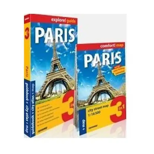 Paris 3in1: guidebook+ city atlas + map