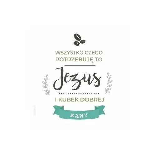Praca zbiorowa Podstawka korkowa - jezus i kubek kawy
