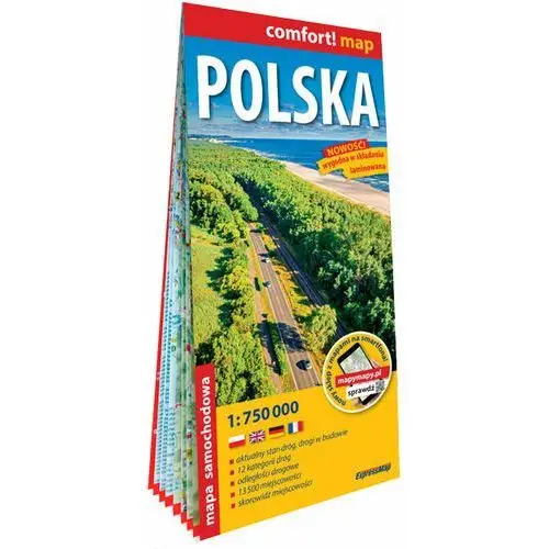 Praca zbiorowa Polska. laminowana mapa samochodowa 1:750 000