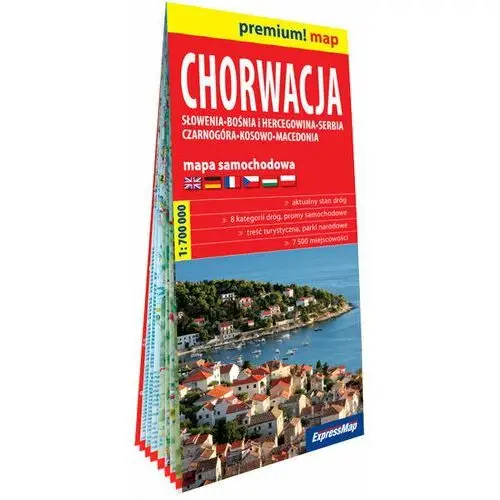 Premium!map chorwacja, słowenia, bośnia..1:700 000 Praca zbiorowa