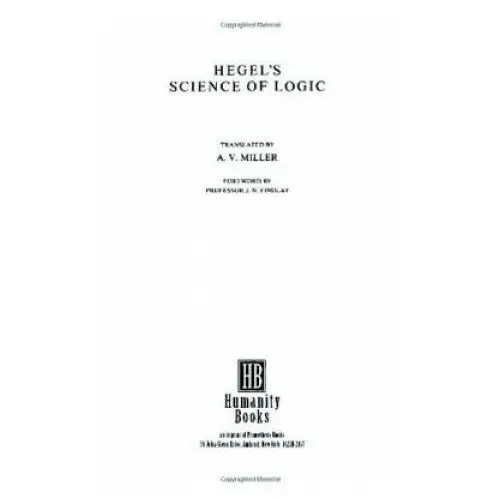 Hegel's science of logic Prometheus books