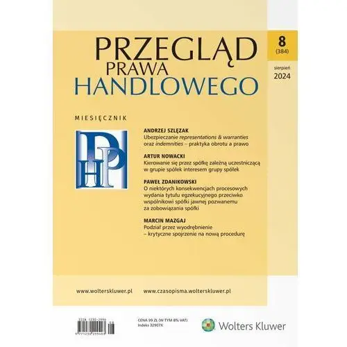 Przegląd Prawa Handlowego. Nr 8/2024