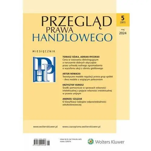 Przegląd Prawa Handlowego. Numer 5/2024 [381]