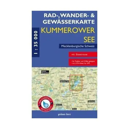 Rad-, Wander- und Gewässerkarte Kummerower See - Mecklenburgische Schweiz 1:35.000