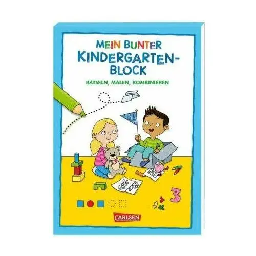 Rätseln für Kita-Kinder: Mein bunter Kindergarten-Block: Rätseln, malen, kombinieren