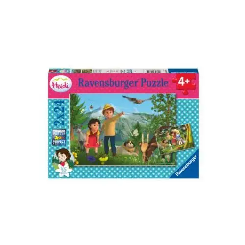 Ravensburger Kinderpuzzle 05672 - Heidi's Abenteuer - 2x24 Teile Heidi Puzzle für Kinder ab 4 Jahren