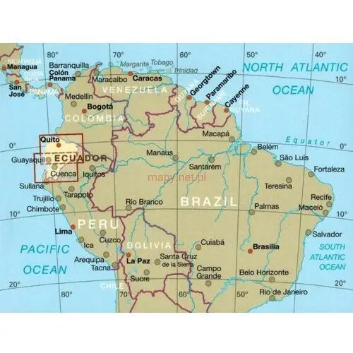 Ekwador i Wyspy Galapagos 1:650 000. Wodoodporna mapa samochodowo-turystyczna. Wyd. 2022. Reise Know-How