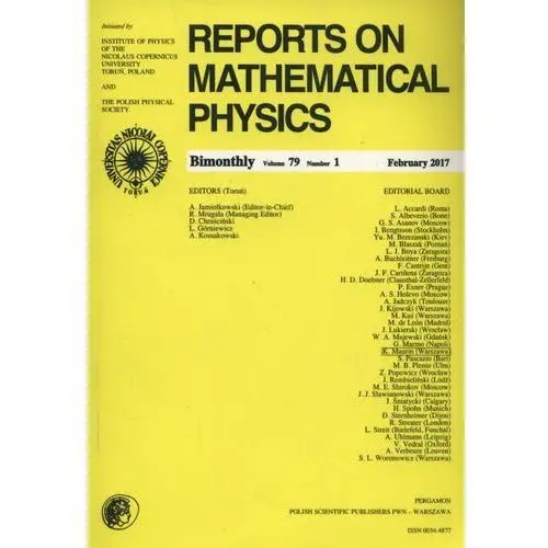 Reports on Mathematical Physics 79/1 2017