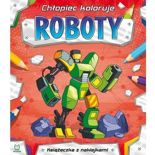 Roboty. Chłopiec koloruje