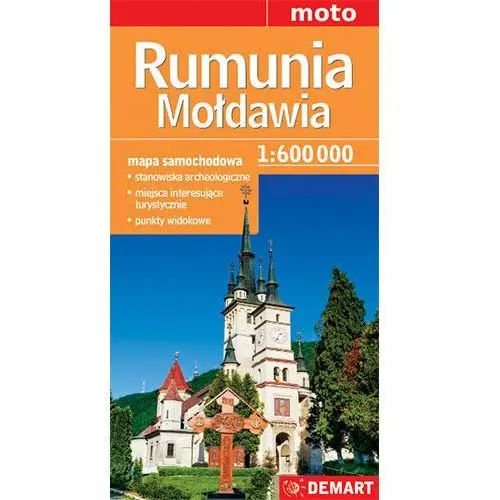 Rumunia Mołdawia. Mapa samochodowa 1:600 000