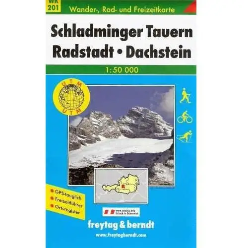 Schladminger Tauern Radstadt Dachstein. Mapa 1:50 000