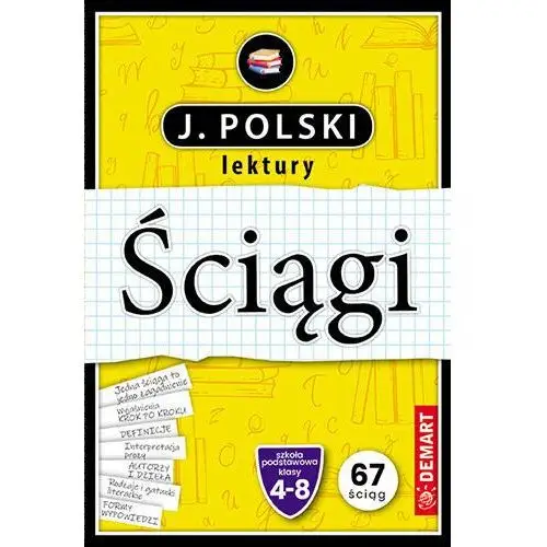 Ściągi. Karty edukacyjne. Język polski. Lektury. Klasa 5-8