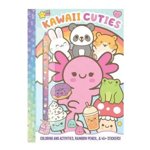 Kawaii Cuties: Coloring Book with Rainbow Pencil