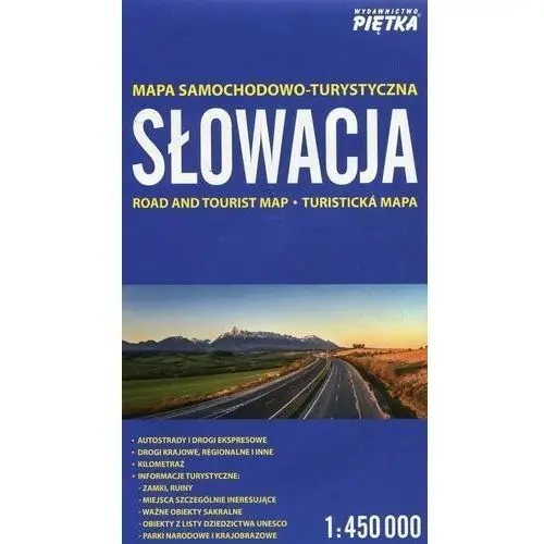 Słowacja 1:450 000 mapa samochodowa PIĘTKA