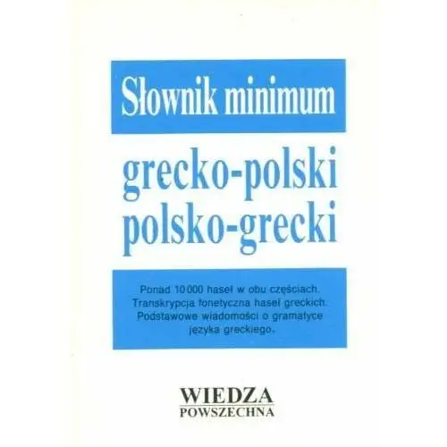 Słownik minimum grecko-polski, polsko-grecki