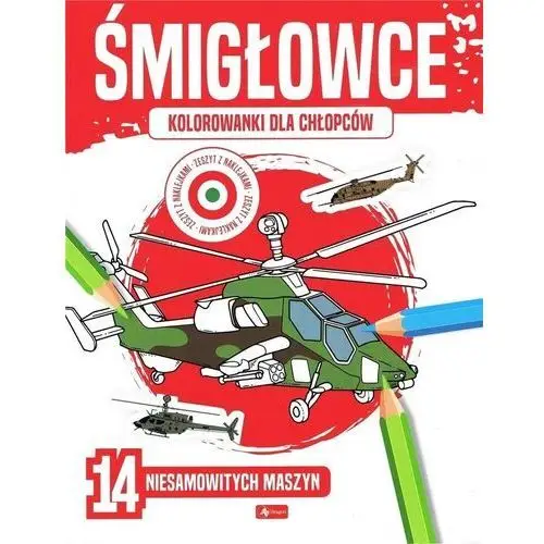 Śmigłowce. Kolorowanki dla chłopców