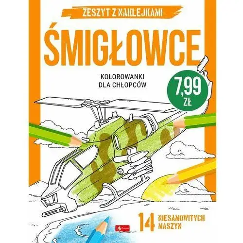 Śmigłowce. Kolorowanki dla chłopców