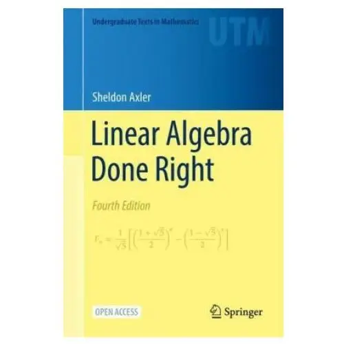 Linear algebra done right Springer, berlin