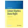 Linear algebra done right Springer, berlin Sklep on-line
