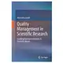 Springer international publishing ag Quality management in scientific research Sklep on-line