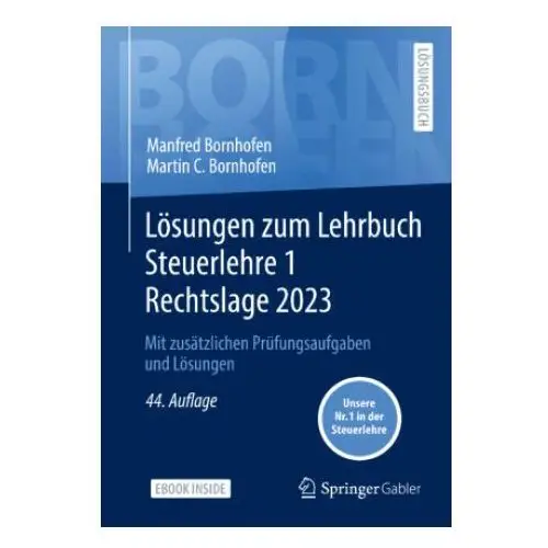 Springer-verlag gmbh Lösungen zum lehrbuch steuerlehre 1 rechtslage 2023