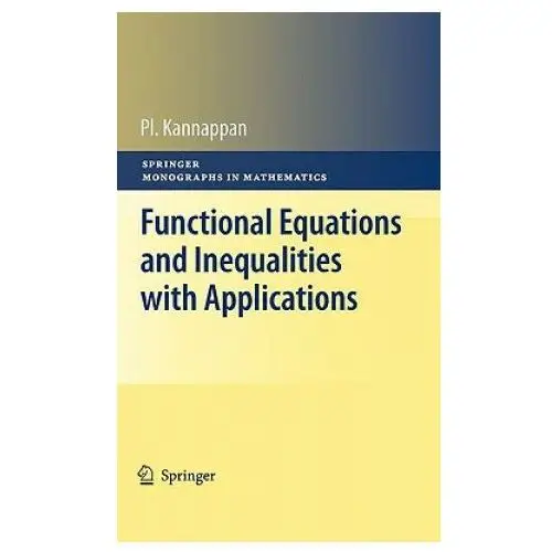 Springer-verlag new york inc. Functional equations and inequalities with applications