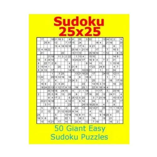 Sudoku 25x25 50 giant easy sudoku puzzles Createspace independent publishing platform