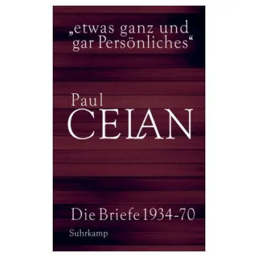 »etwas ganz und gar persönliches« Suhrkamp verlag ag