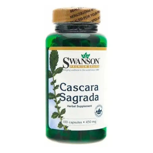 Suplement diety, Cascara Sagrada SWANSON, 450 mg, 100 kapsułek