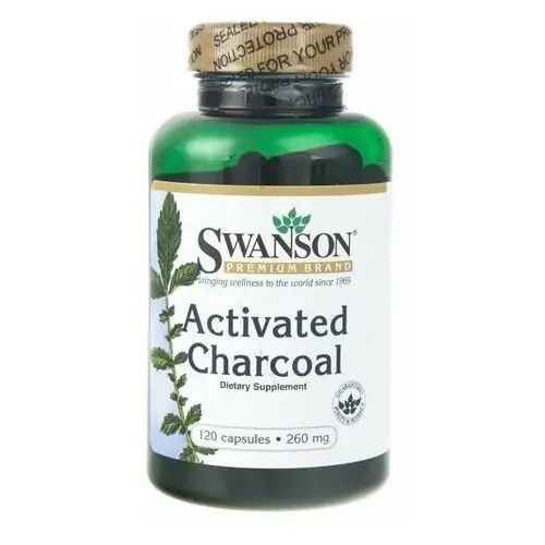 Swanson, Activated Charcoal 260 mg, 120 kapsułek