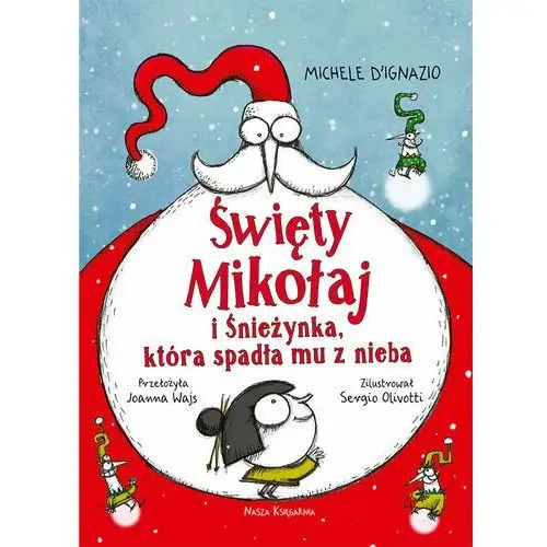 Święty Mikołaj i Śnieżynka, która spadła mu z nieba