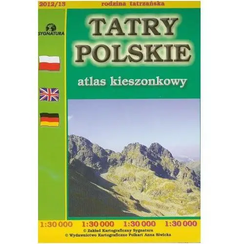 Tatry polskie atlas kieszonkowy 1:30 000 Sygnatura aw