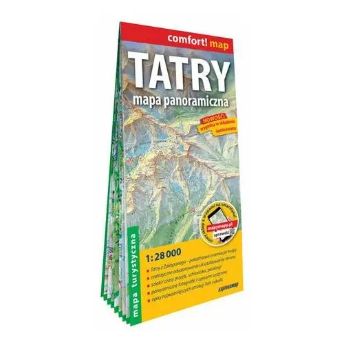 Tatry. Mapa panoramiczna. Mapa turystyczna 1:28 000