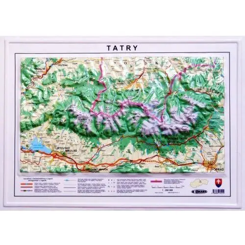 Tatry Mapa Plastyczna 3D Trójwymiarowa 41 x 30 CM