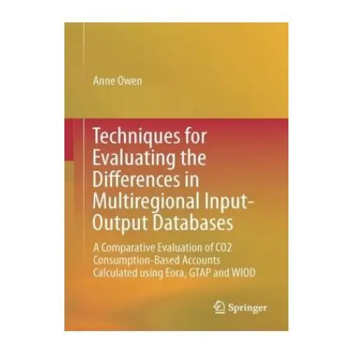 Techniques for evaluating the differences in multiregional input-output databases Springer international publishing ag