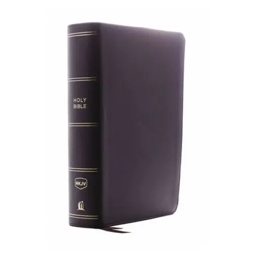 Thomas nelson pub Nkjv, single-column reference bible, genuine leather, black, red letter edition, comfort print