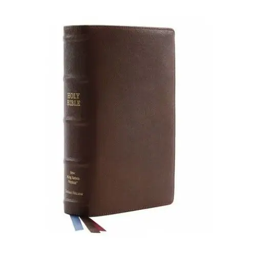 Nkjv, Single-Column Reference Bible, Premium Goatskin Leather, Brown, Premier Collection, Comfort Print