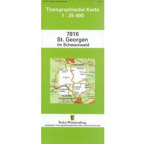 Topographische Karte Baden-Württemberg St. Georgen im Schwarzwald