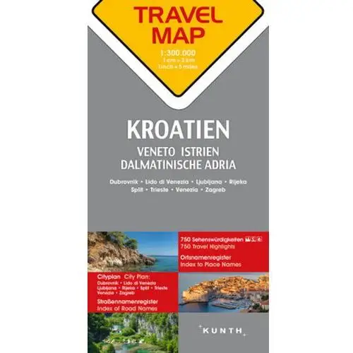Travelmap Reisekarte Kroatien 1:300.000
