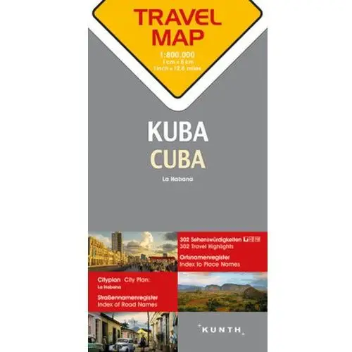 Travelmap Reisekarte Kuba / Cuba 1:800.000