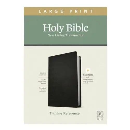 Tyndale house publ Nlt large print thinline reference bible, filament enabled edition (red letter, leatherlike, black)