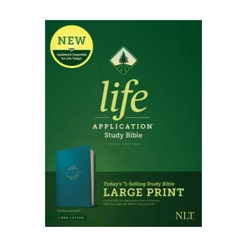 Tyndale house publ Nlt life application study bible, third edition, large print (leatherlike, teal blue)