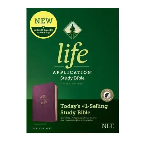 NLT Life Application Study Bible, Third Edition (Red Letter, Leatherlike, Purple, Indexed)