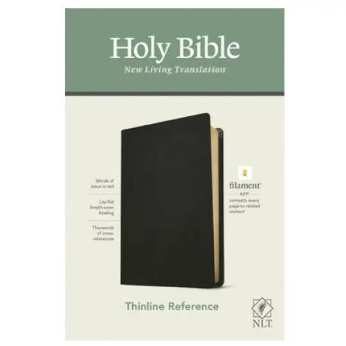 Tyndale house publ Nlt thinline reference bible, filament enabled edition (red letter, genuine leather, black)