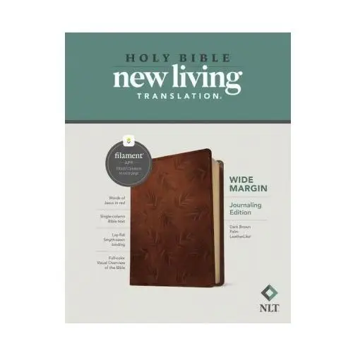 Nlt wide margin bible, filament enabled edition (red letter, leatherlike, dark brown palm) Tyndale house publ