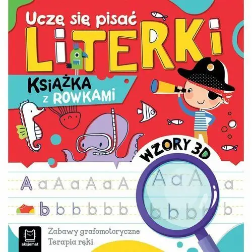 Uczę się pisać literki Książka z rowkami Wzory 3D