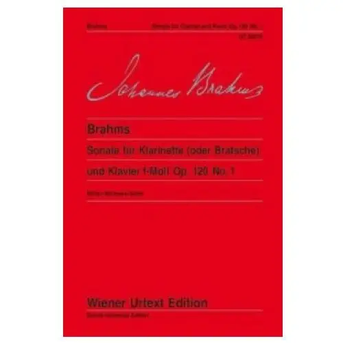 Universal edition ag Sonate op. 120/1 für klarinette und klavier f-moll op. 120/1 für klarinette (oder viola) und klavier