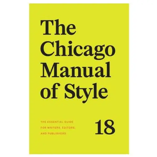 University of chicago press The chicago manual of style, 18th edition